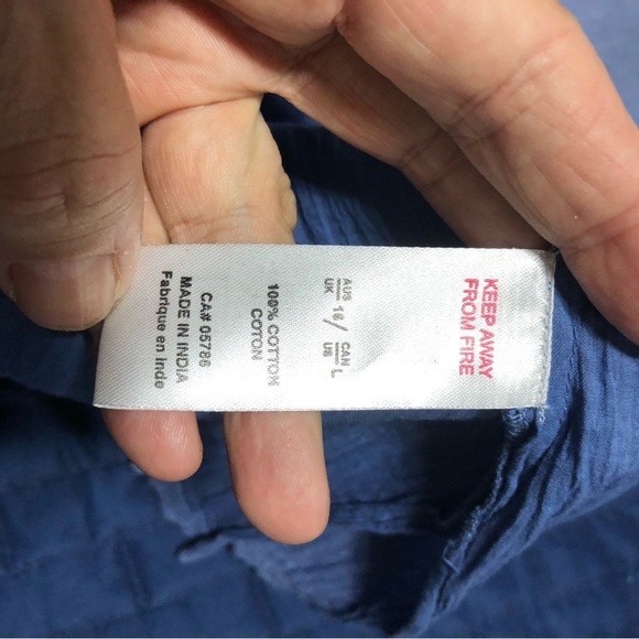 Orientique naturally Australian -Large- Elegant Blue Sleeveless Tank Top - Picture 8 of 9